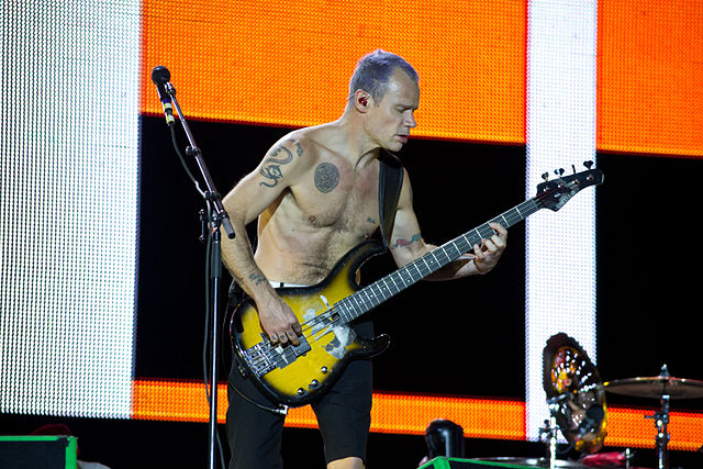 Flea, RHCP Rock In Rio 2012. Photo by Carlos Delgado from Wikimedia Commons